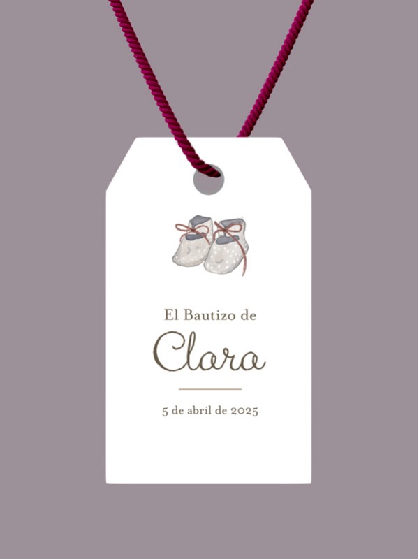 Etiquetas bautizo Niña