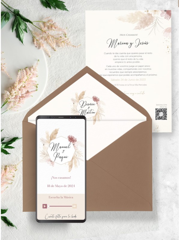 Pack Invitaciones Papel y Digital 75