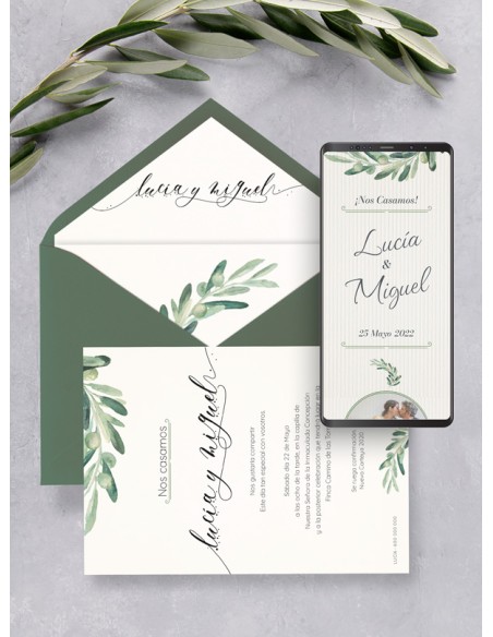 Pack Invitaciones Papel y Digital 75