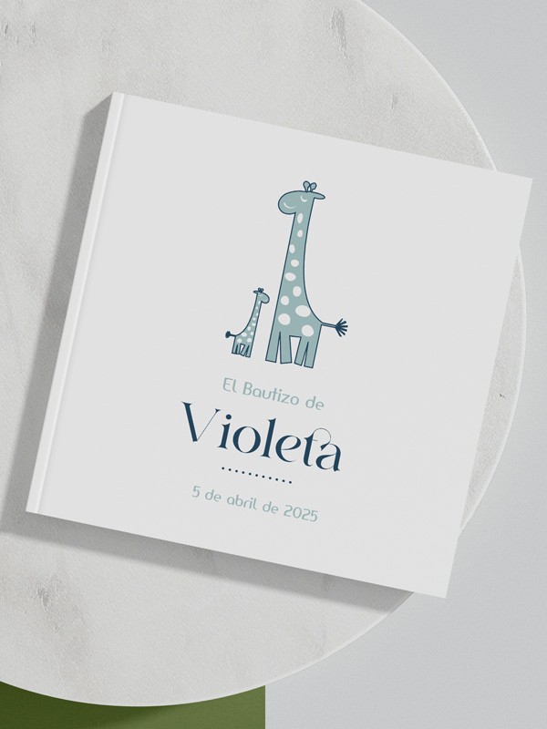 Libro firmas Bautizo La Jirafa Lola
