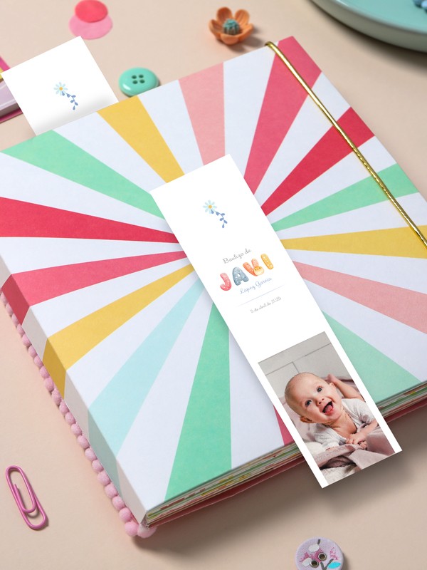 Marcapáginas Bautizo Iniciales