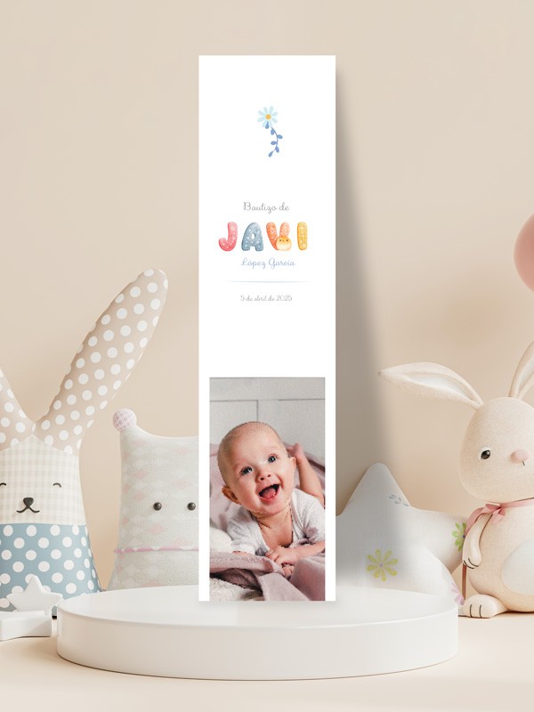 Marcapáginas Bautizo Iniciales