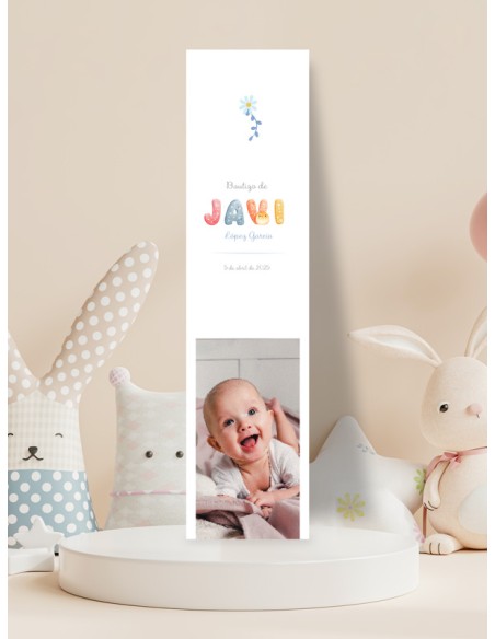 Marcapáginas Bautizo Iniciales