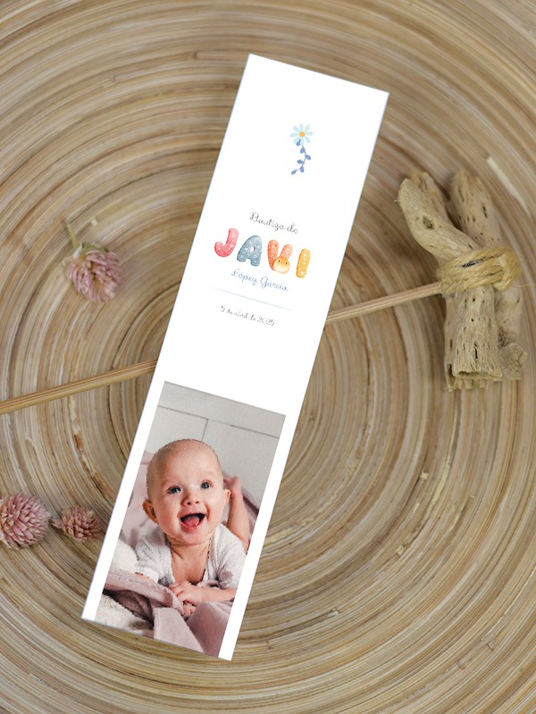 Marcapáginas Bautizo Iniciales