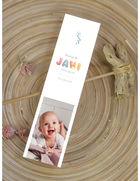 Marcapáginas Bautizo Iniciales