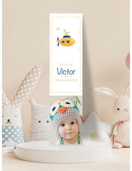 Marcapáginas Bautizo Ballena Love