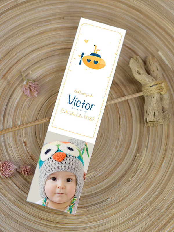 Marcapáginas Bautizo Ballena Love