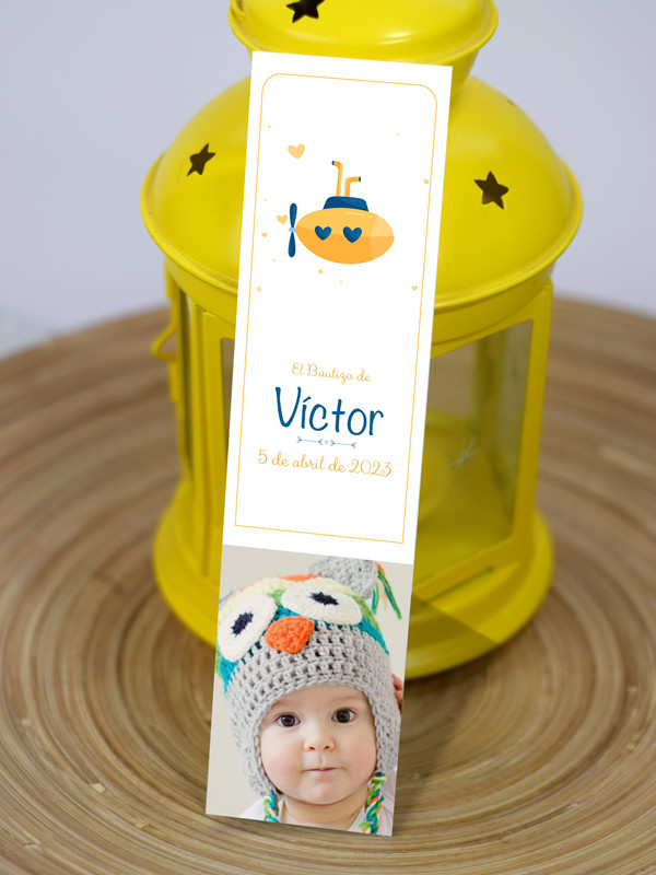 Marcapáginas Bautizo Ballena Love