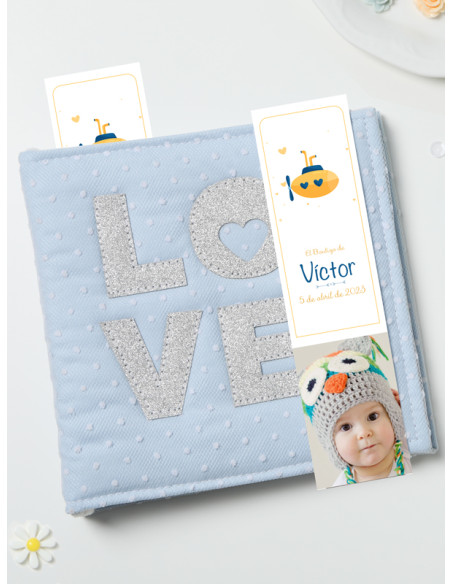 Marcapáginas Bautizo Ballena Love