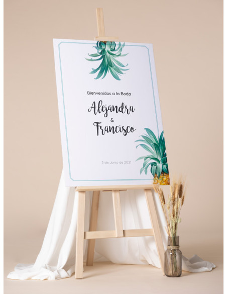 Poster boda piña