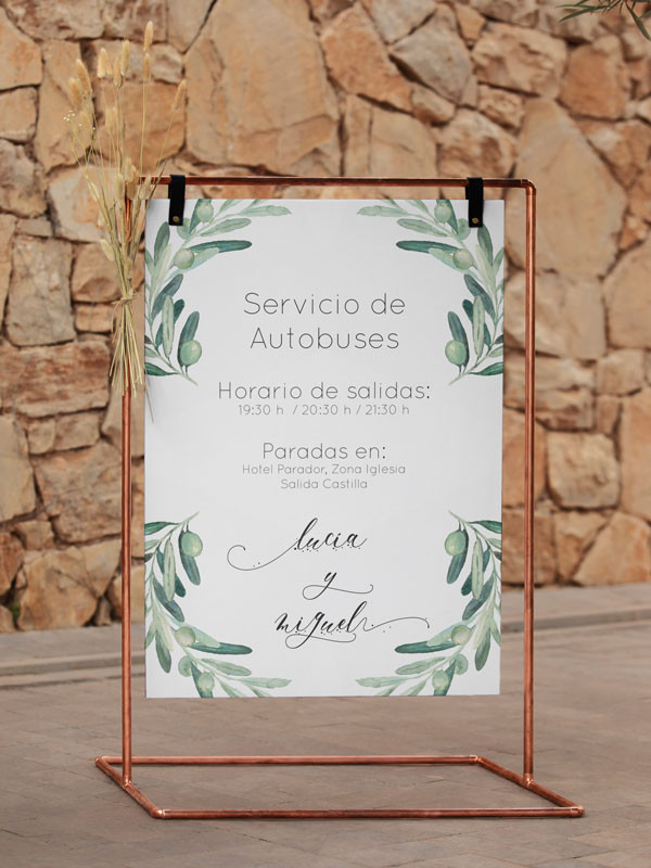 Poster boda ólea - olivo