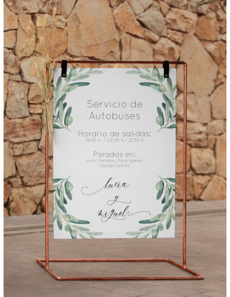Poster boda ólea - olivo