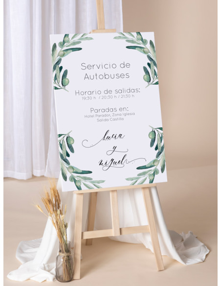 Poster boda ólea - olivo