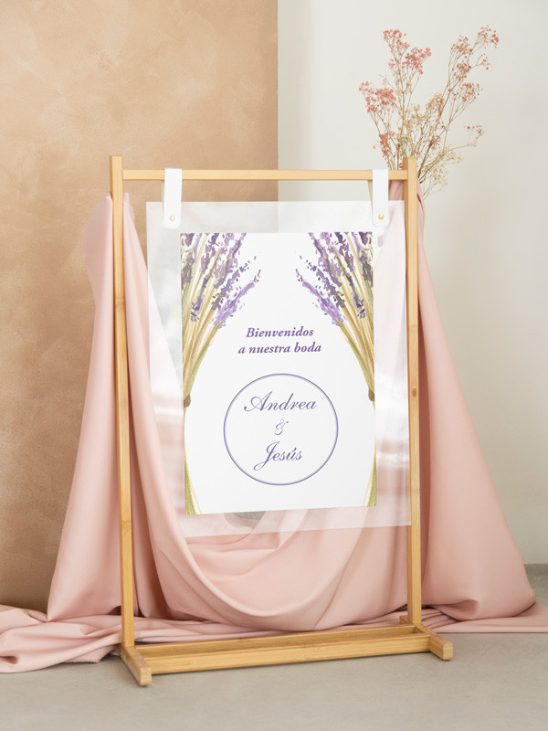 Poster de boda flor de lavanda barato