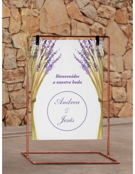 Poster de boda flor de lavanda orginal