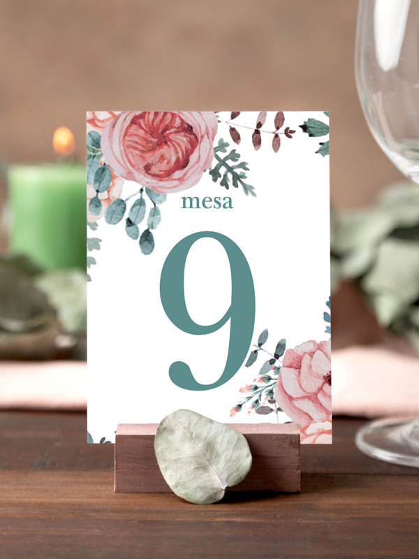 Mesero-boda-floral-Romantico-personalizado