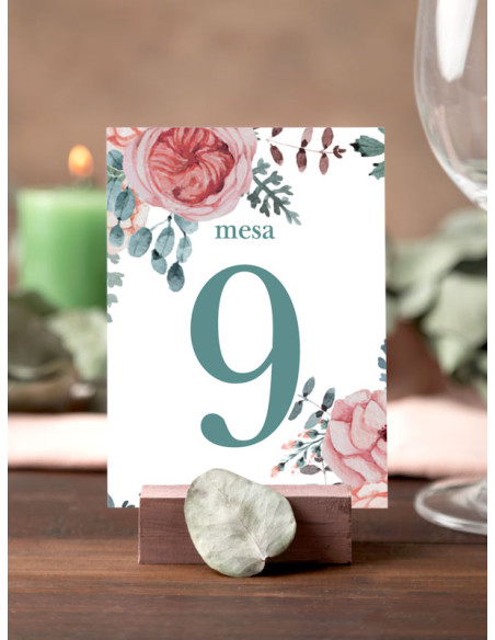 Mesero-boda-floral-Romantico-personalizado