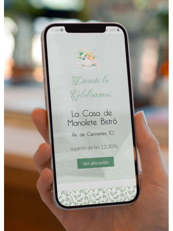 Invitación digital Comunión Muñeca
