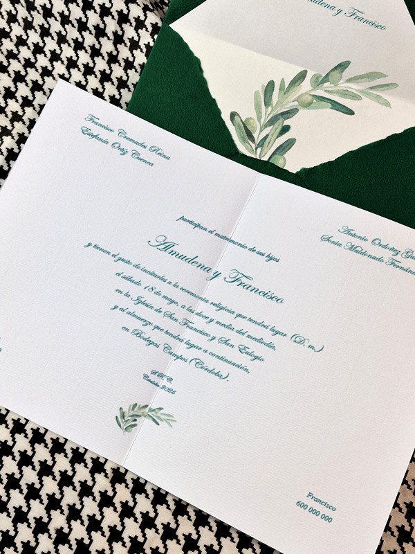 Invitaciones de Boda Dípticos con...