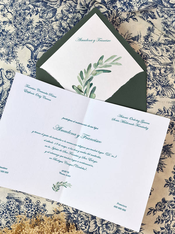 Invitaciones de Boda Dípticos con...