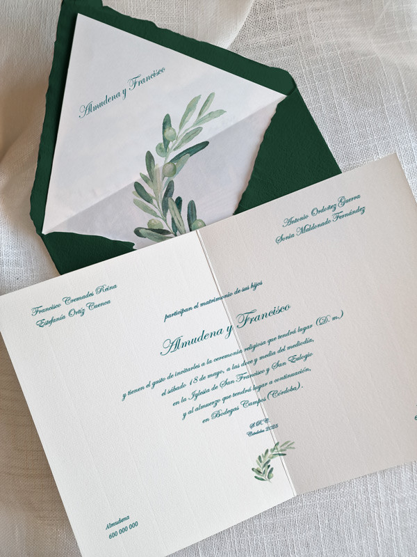 Invitaciones de Boda Dípticos con...