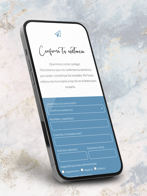Invitación digital comunión Iniciales...