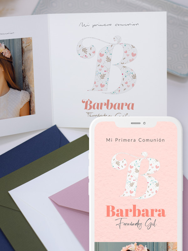Pack Invitaciones comunión digital y...