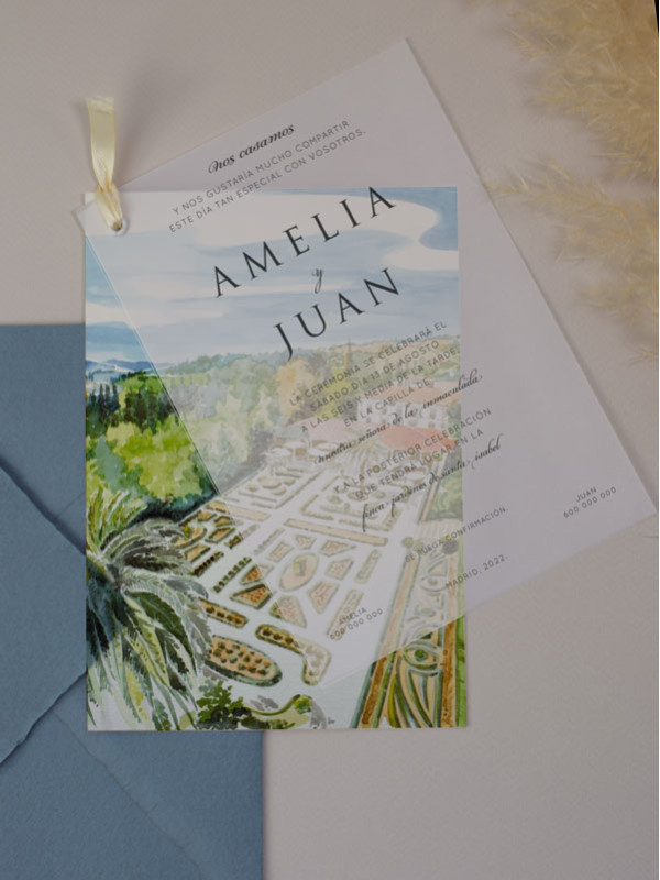 Invitación boda superpuesta...