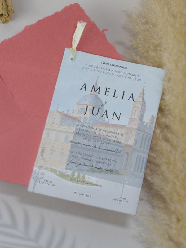 Invitación boda superpuesta...