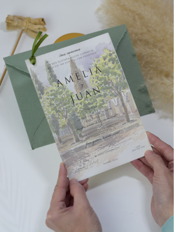 Invitación boda superpuesta...
