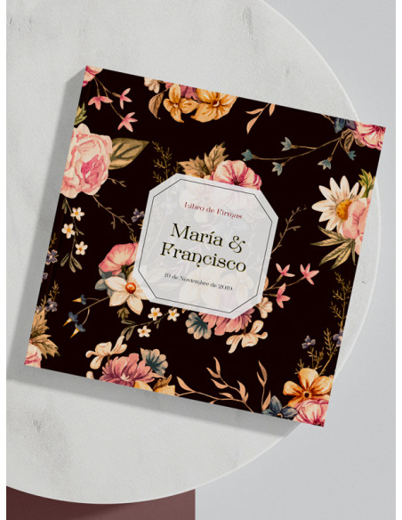 Libro firmas Boda flor de noche