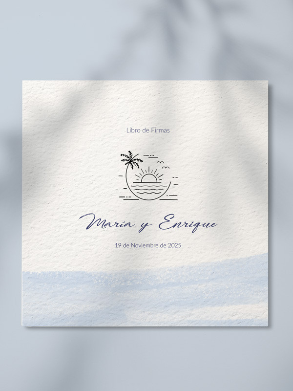 Libro de firmas para boda mar y playa