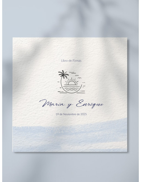 Libro de firmas para boda mar y playa
