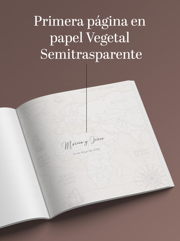 Libro firmas Boda Pasaporte viajes