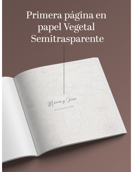 Libro firmas Boda Pasaporte viajes