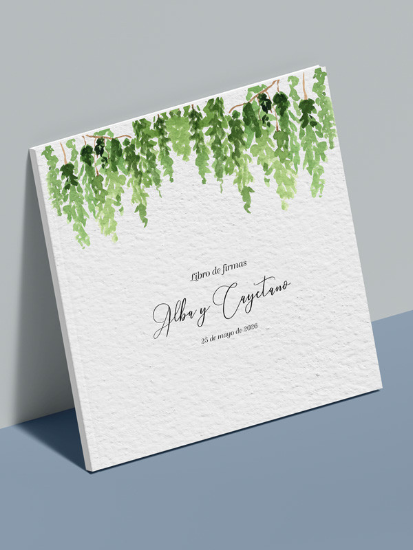 Libro firmas Boda Helecho Boho