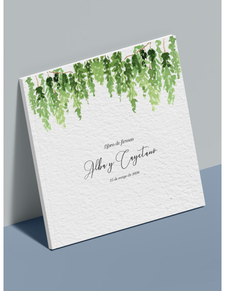 Libro firmas Boda Helecho Boho