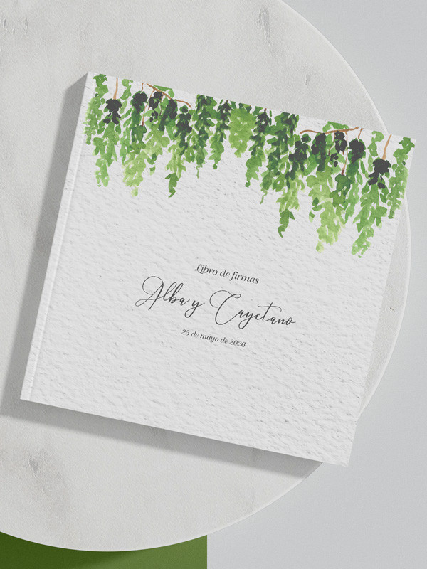 Libro firmas Boda Helecho Boho