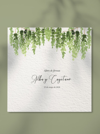 Libro de firmas helecho boho
