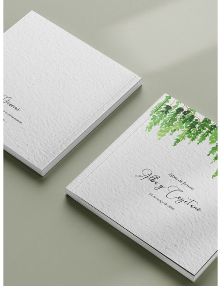 Libro firmas Boda Helecho Boho