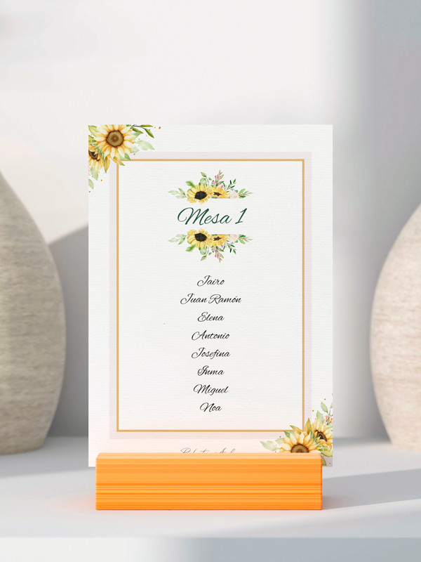 Seating boda Girasoles
