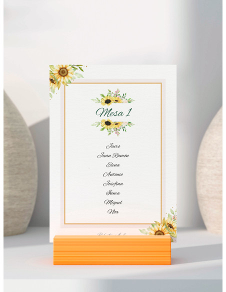 Seating boda Girasoles
