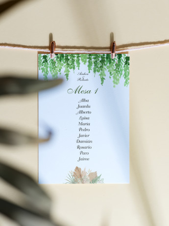 Seating de boda Helecho boho 2