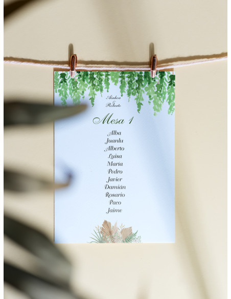 Seating boda Helecho Boho