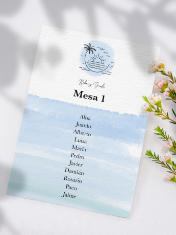 Seating de boda mar y playa