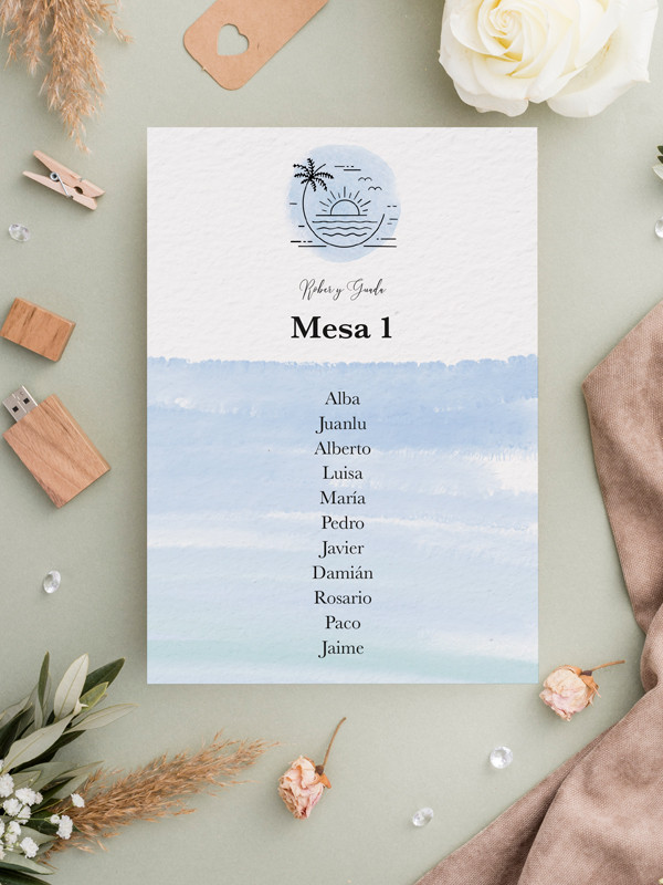 Seating boda Mar y Playa