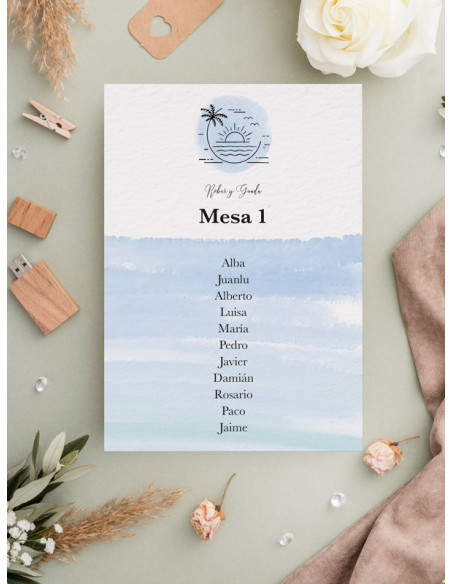 Seating boda Mar y Playa