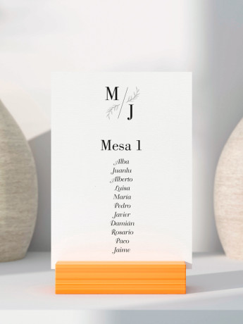 Seating de boda Minimalista