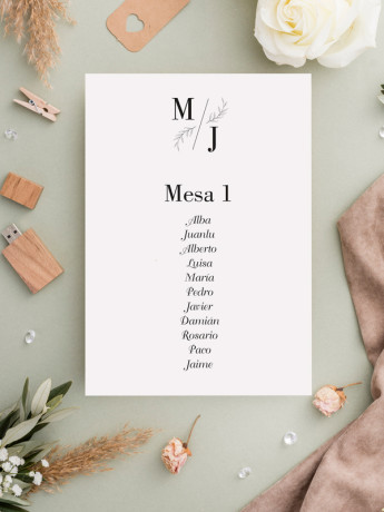 Seating de boda Minimalista 2