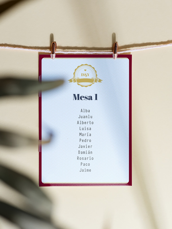 Seating boda Pasaporte viajes